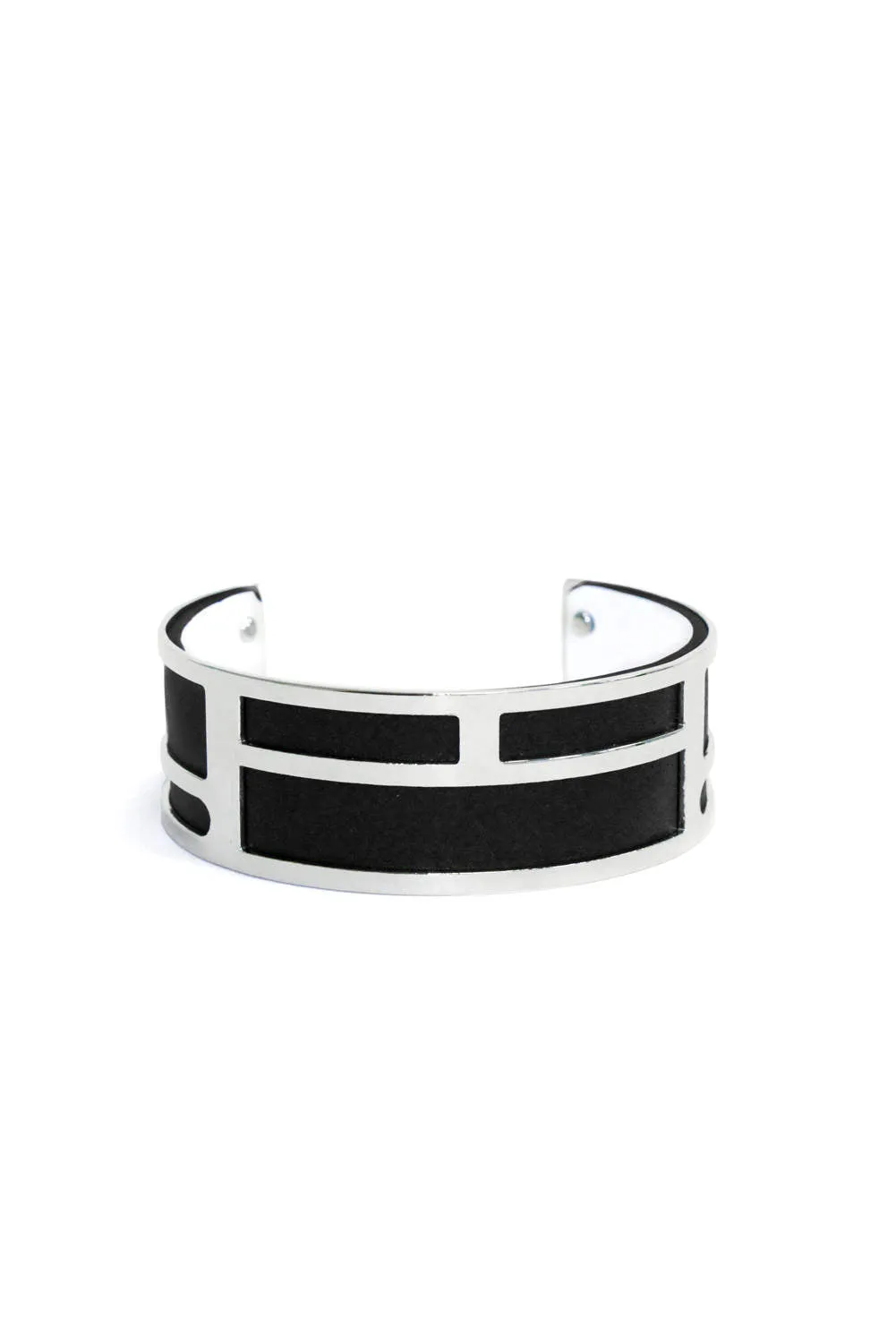 Thin Black Cuff Bangle