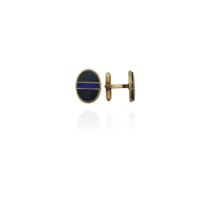 Thin Blue Line Cuff Link (14K)