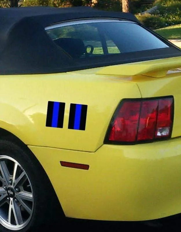 Thin Blue Line Sticker 2.5" X 4.5" - Great for Your Car!