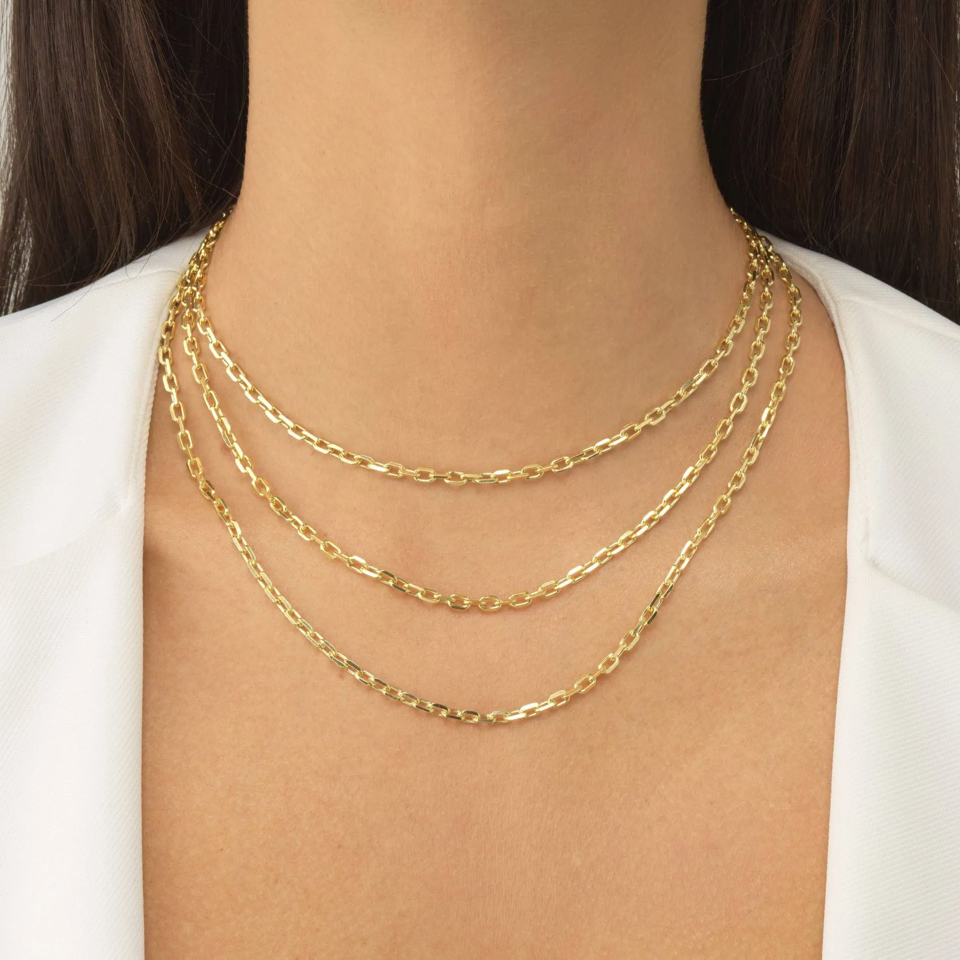 Thin Box Link Necklace