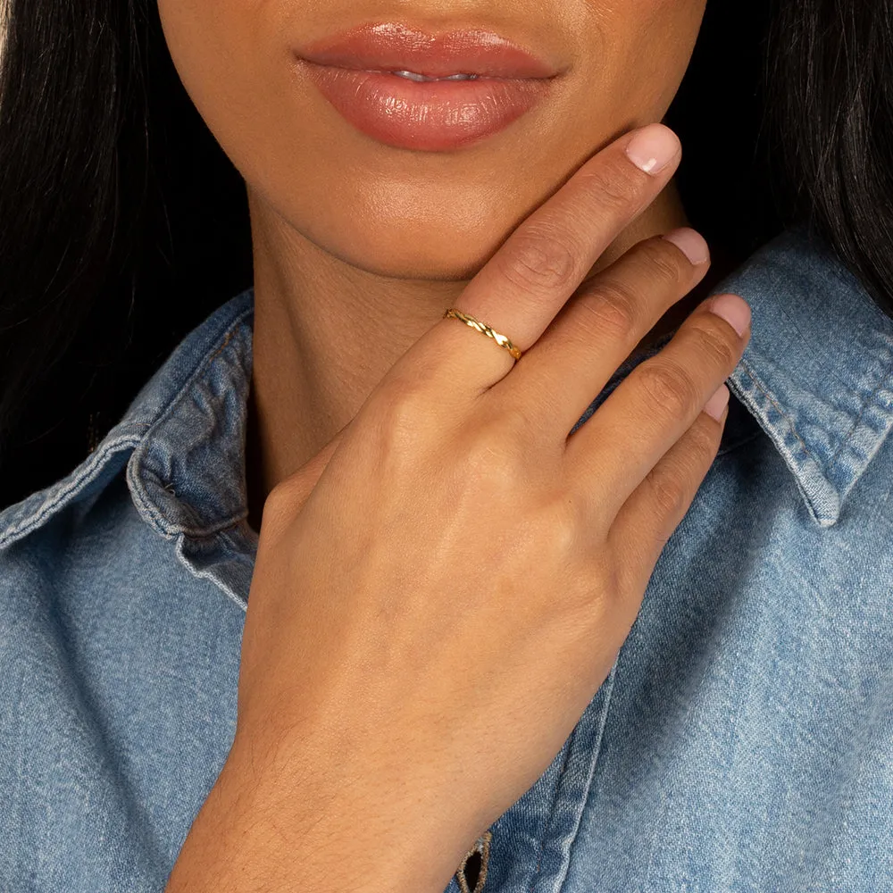 Thin Braided Ring