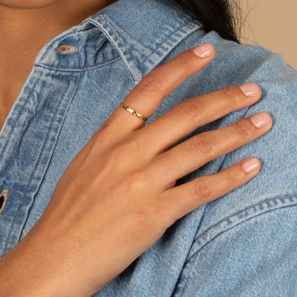 Thin Braided Ring