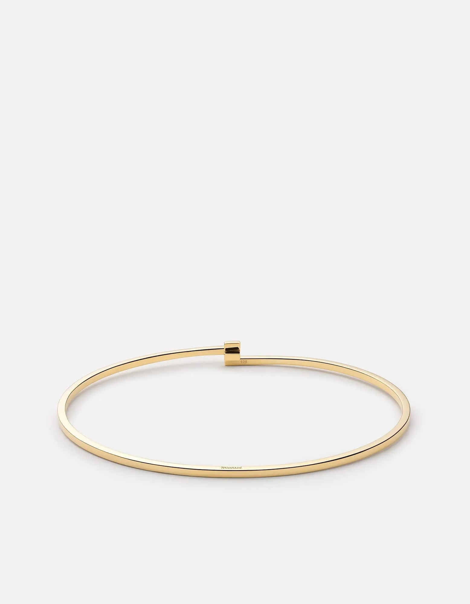 Thin Cubist Cuff, Gold