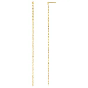 Thin Curb Chain Drop Earring