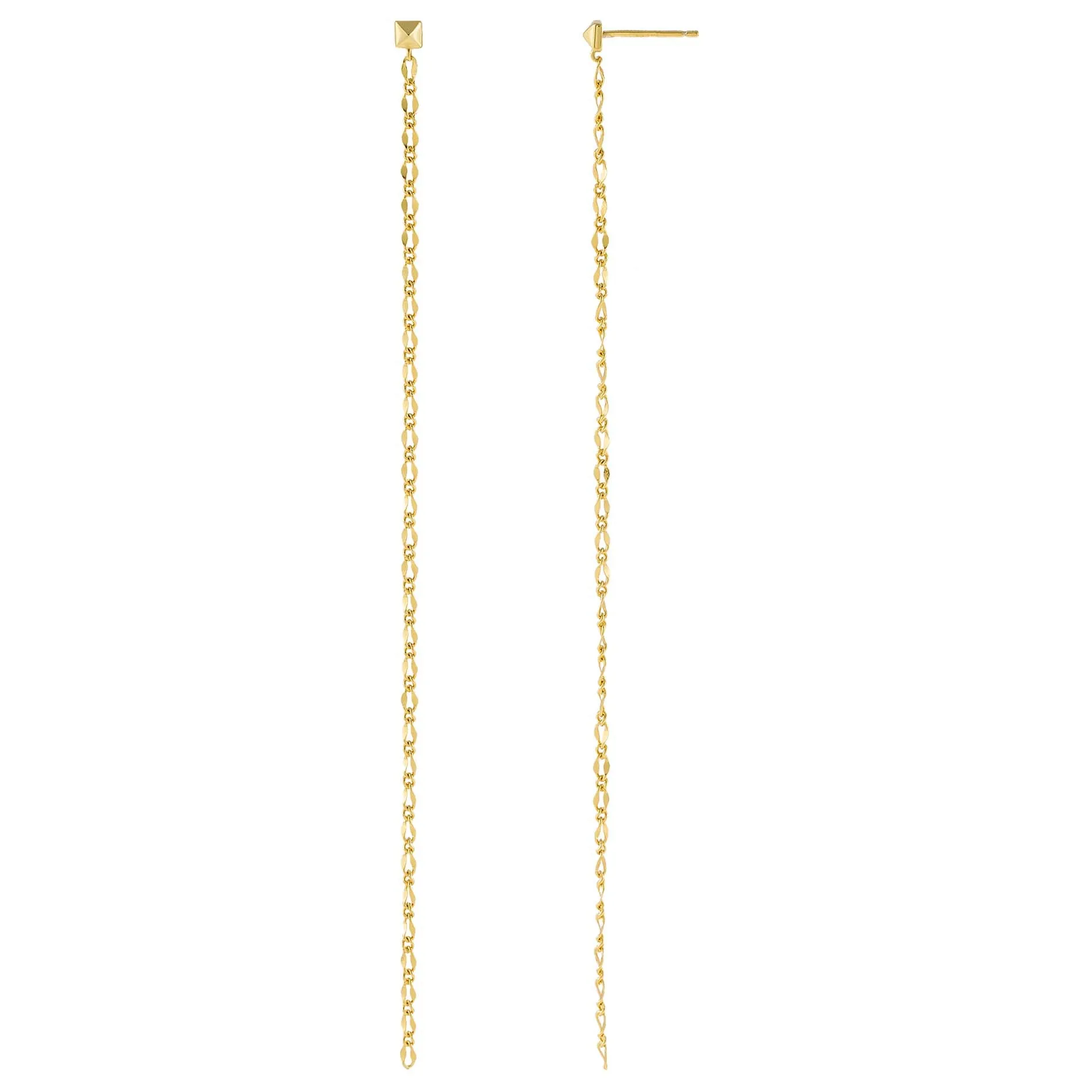 Thin Curb Chain Drop Earring