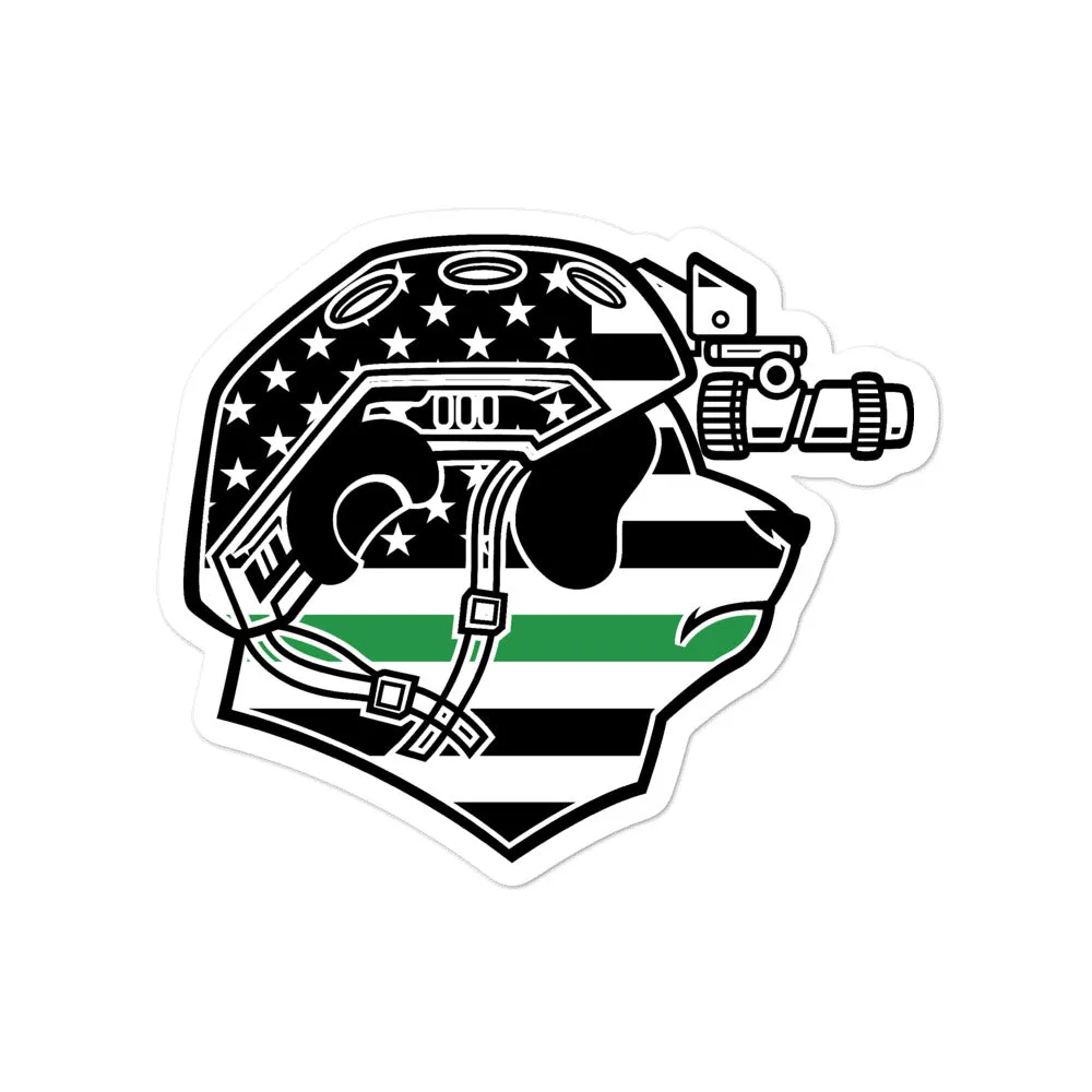 Thin Green Line Pando Commando Bubble-free stickers