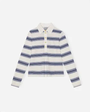 Thin Jersey Long Sleeve Polo - Multicolour