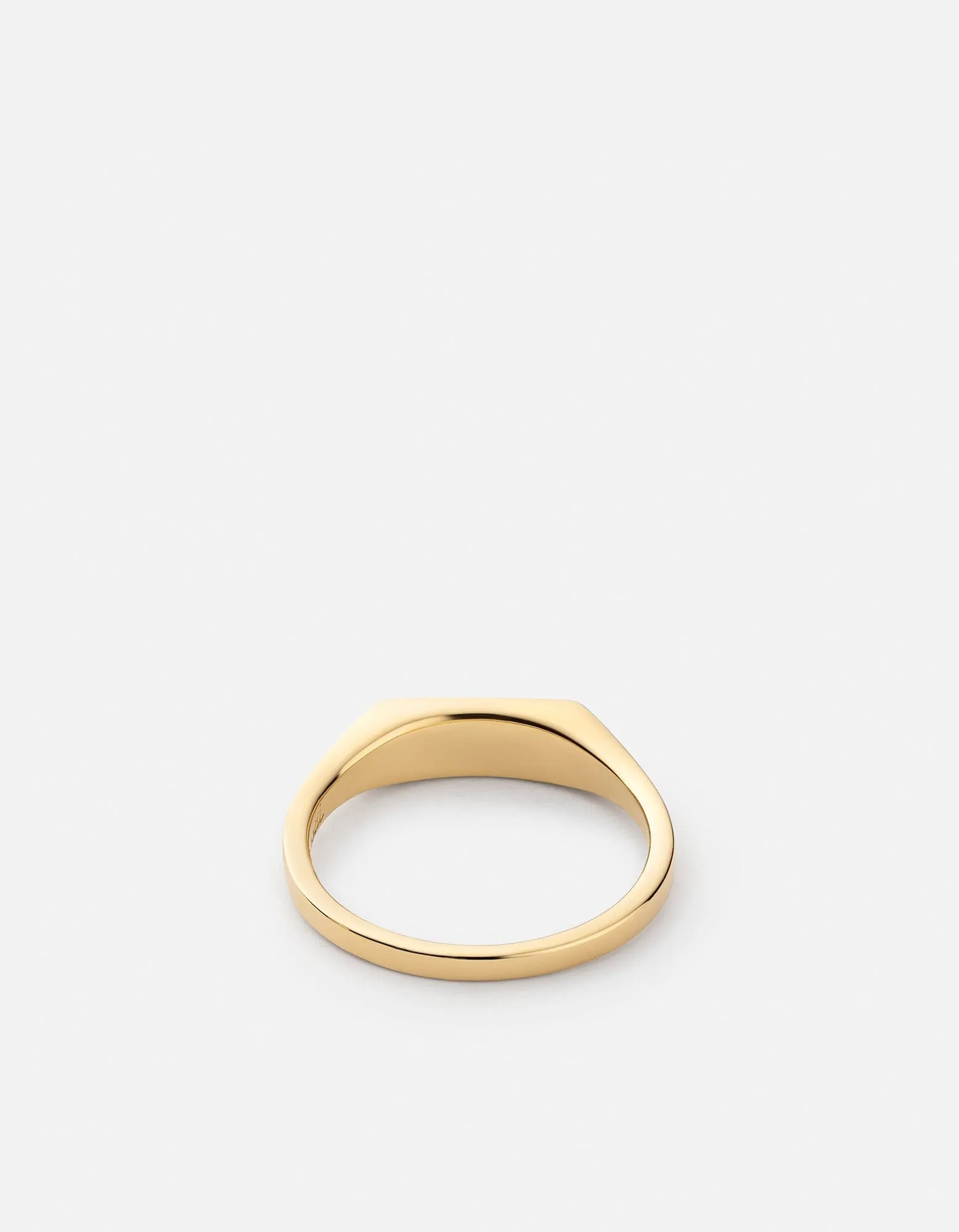 Thin Lennox Onyx Ring, Gold Vermeil