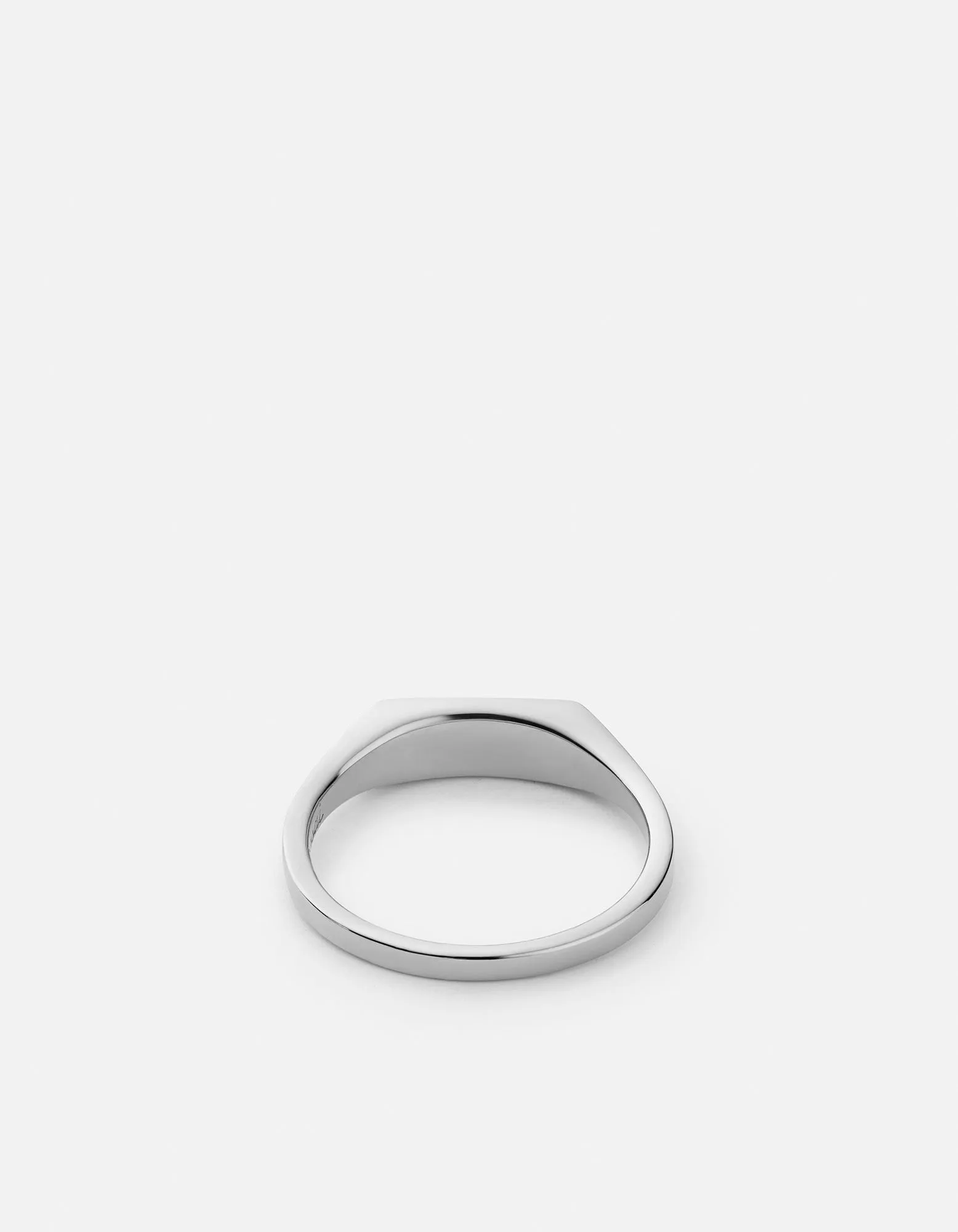 Thin Lennox Onyx Ring, Sterling Silver