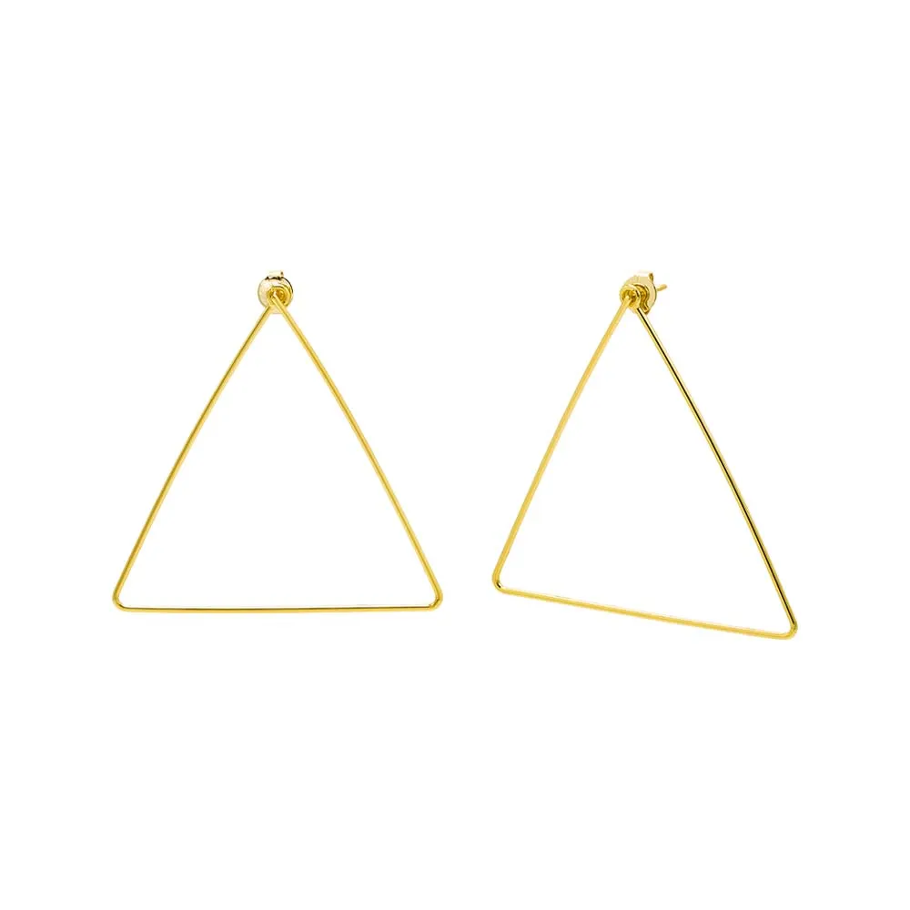 Thin Open Triangle Stud Earring