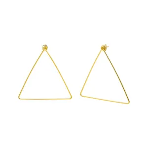 Thin Open Triangle Stud Earring