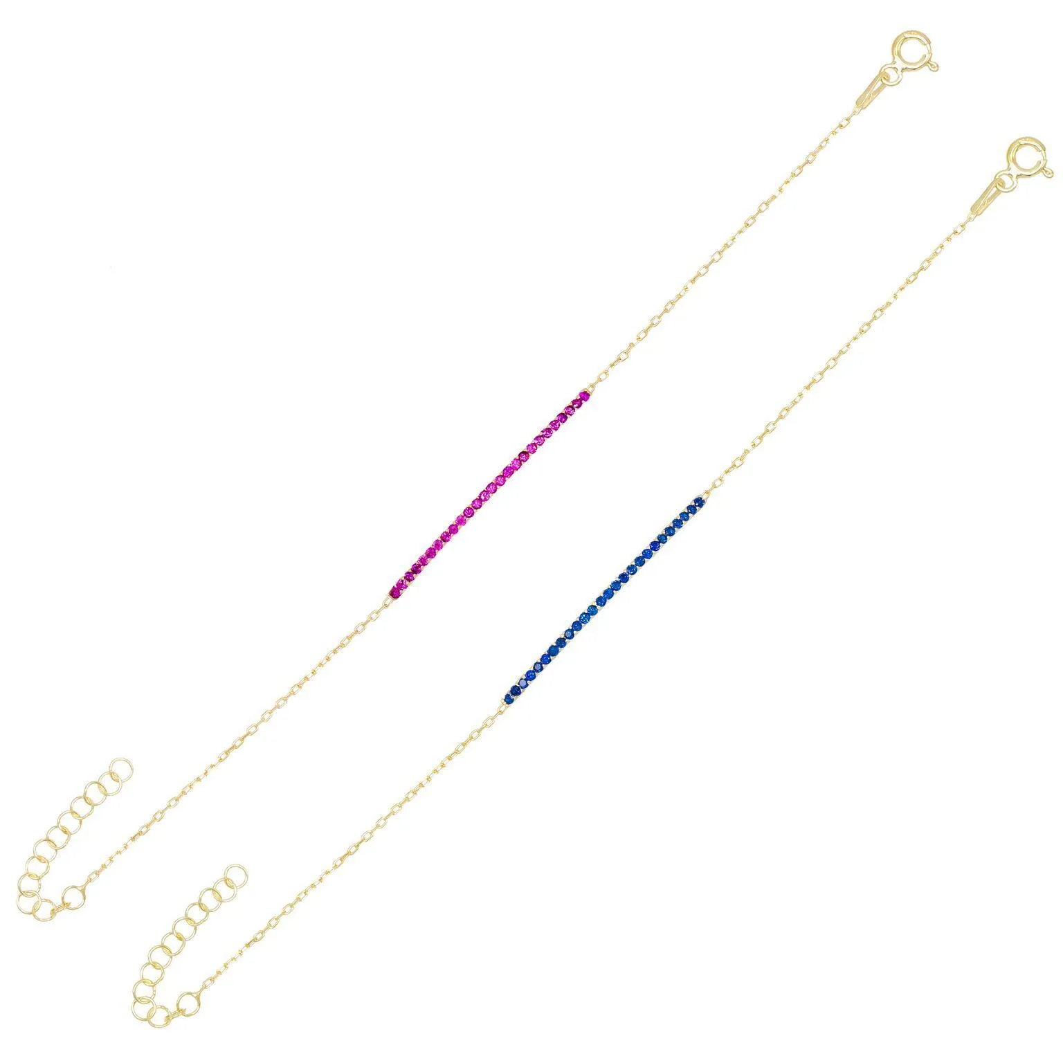 Thin Pavé Bar Bracelet Combo Set