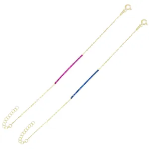 Thin Pavé Bar Bracelet Combo Set