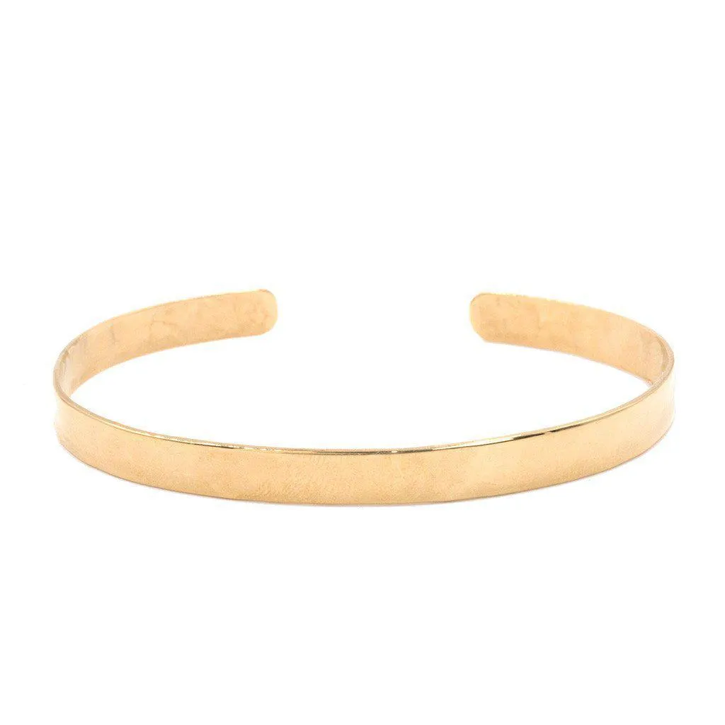 Thin Polished Cuff in Gold