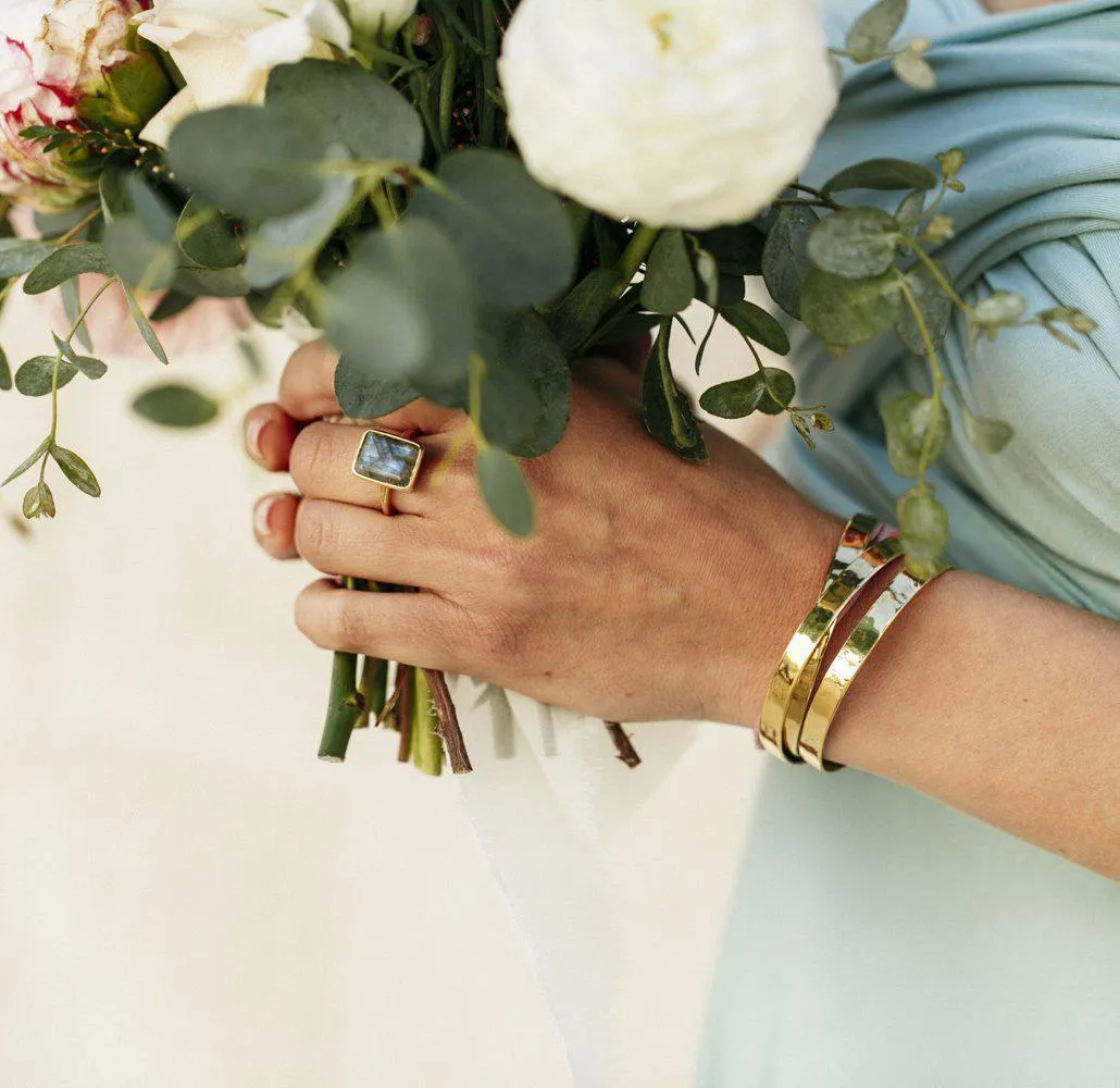 Thin Polished Cuff in Gold
