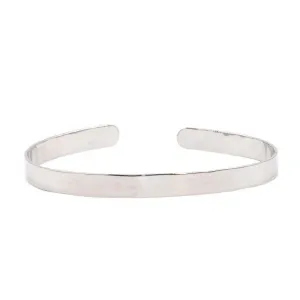 Thin Polished Cuff in Silver