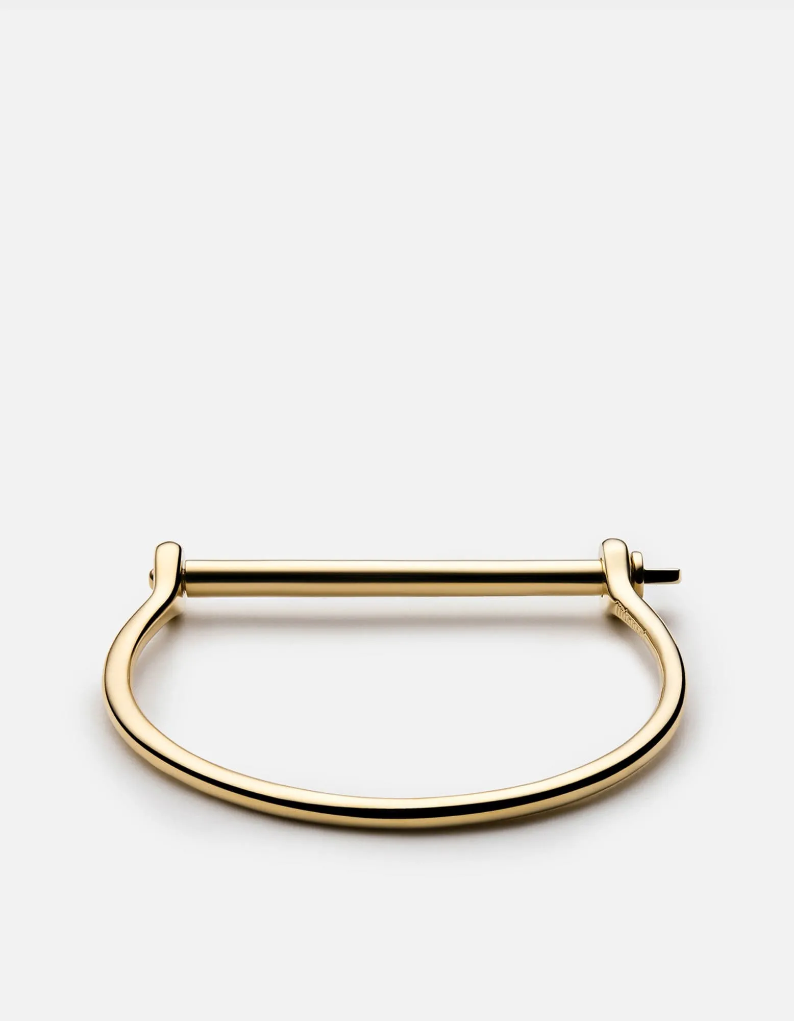 Thin Screw Cuff, Gold