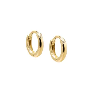 Thin Solid Cartilage Huggie Earring 14K