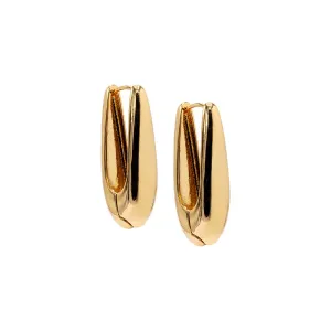 Thin Teardrop Shape Huggie Earring