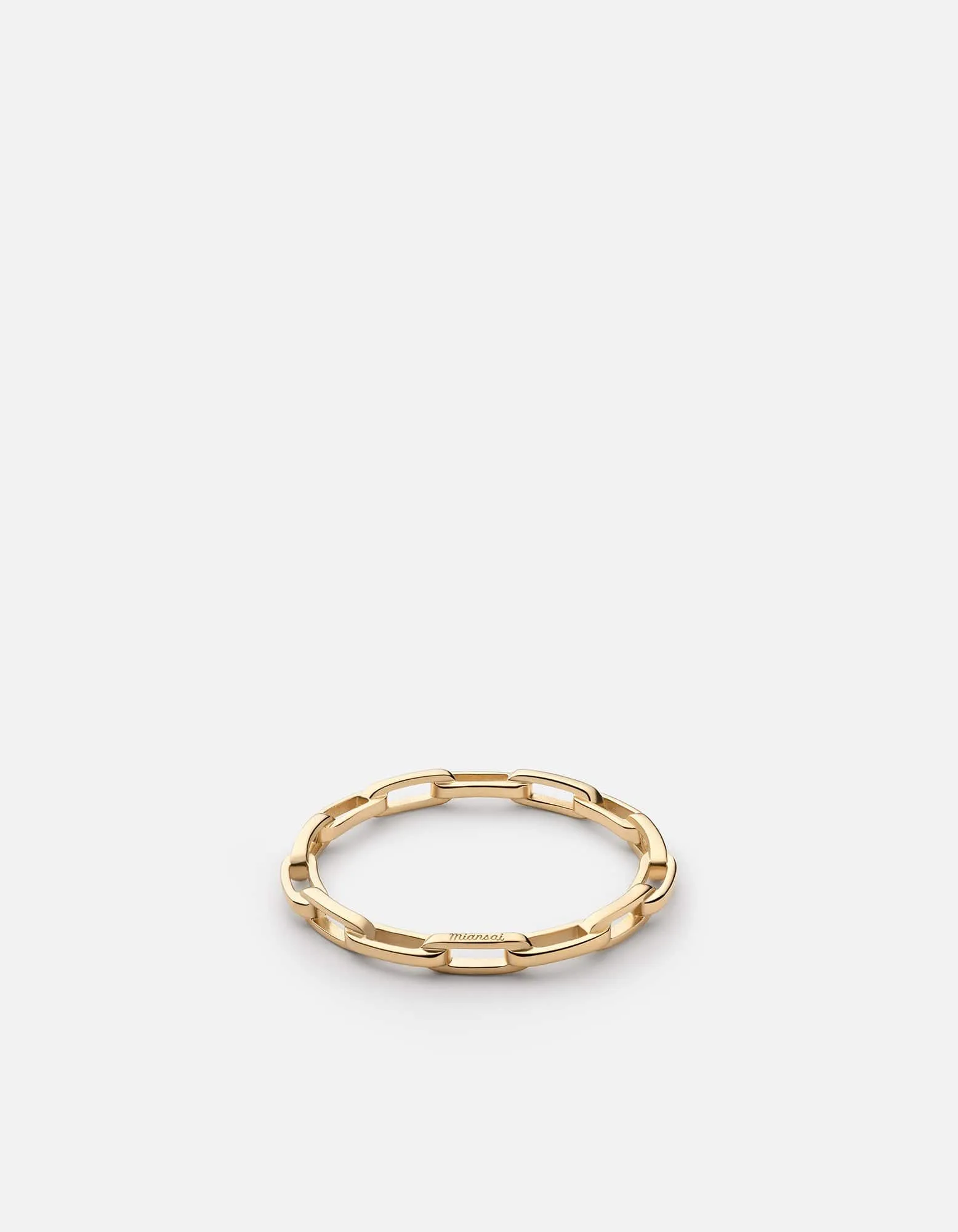 Thin Volt Link Ring, Gold Vermeil