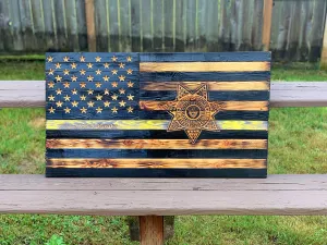 Thin Yellow Line with Agency Badge