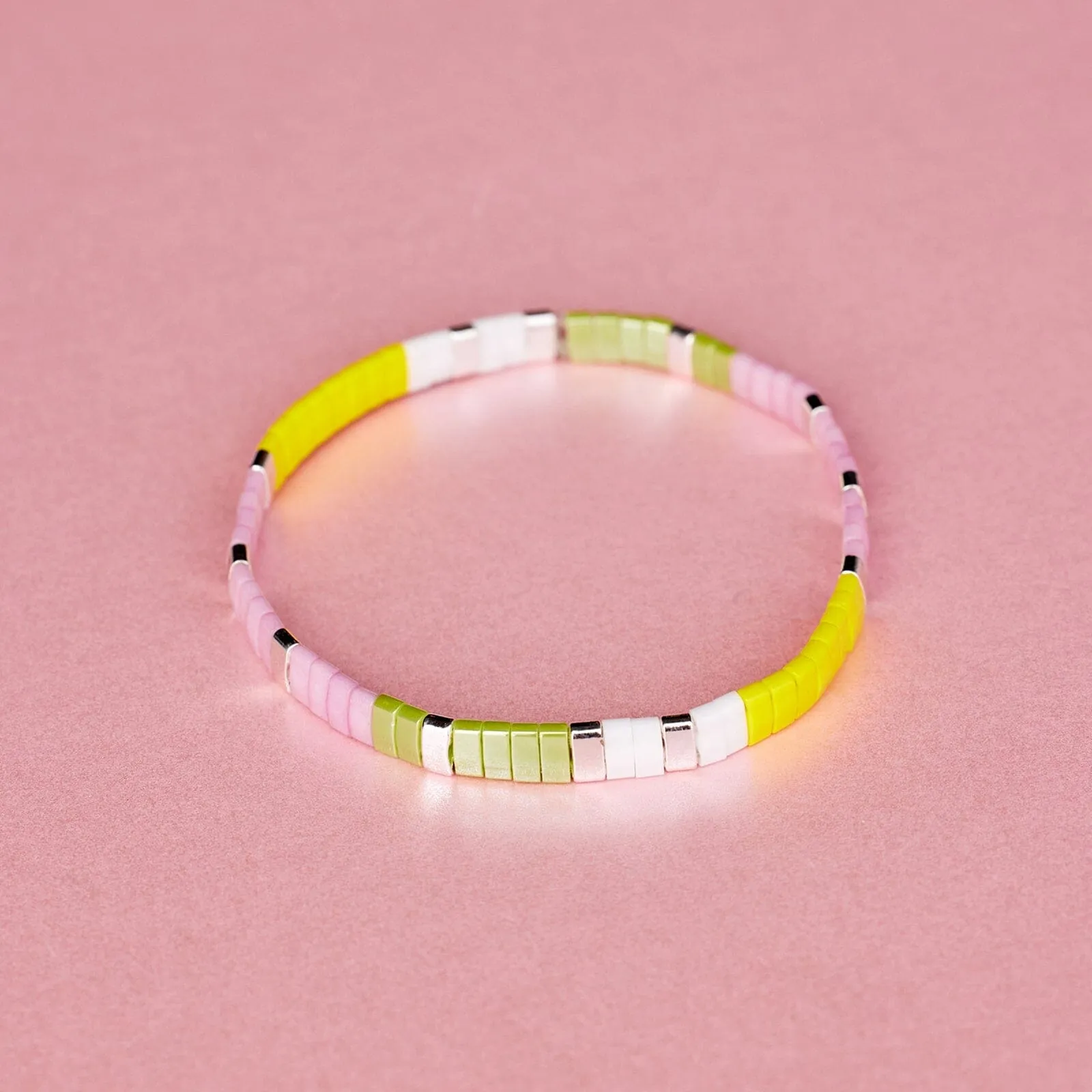 Tile Bead Stretch Bracelet