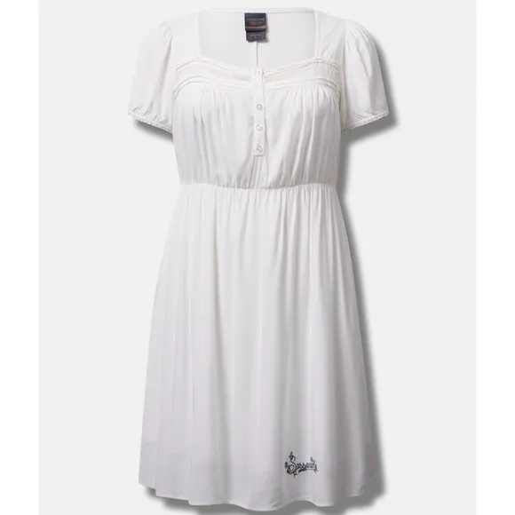 Torrid x Outlander Sassenach White Challis Lace Chemise Nightgown Dress 1X 14 16