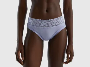 UNDERWEAR WITH LACE IN SUPER STRETCH ORGANIC COTTON