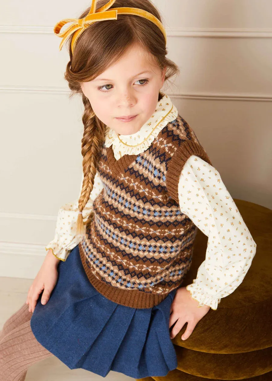Velvet Hairband With Thin Mustard Bow