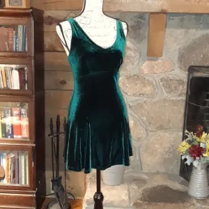 Victoria's Secret green velour slip dress
