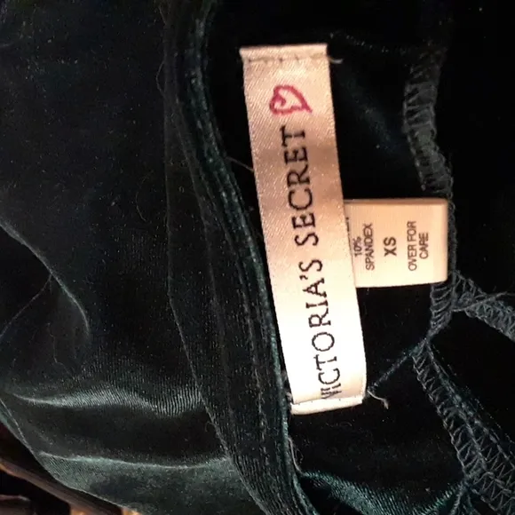 Victoria's Secret green velour slip dress
