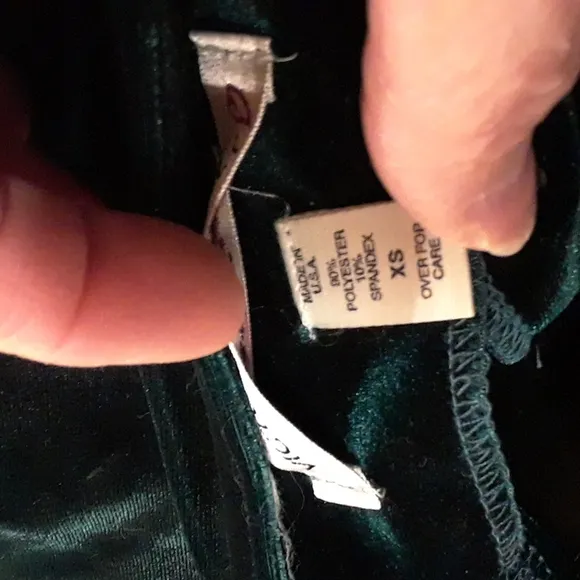 Victoria's Secret green velour slip dress