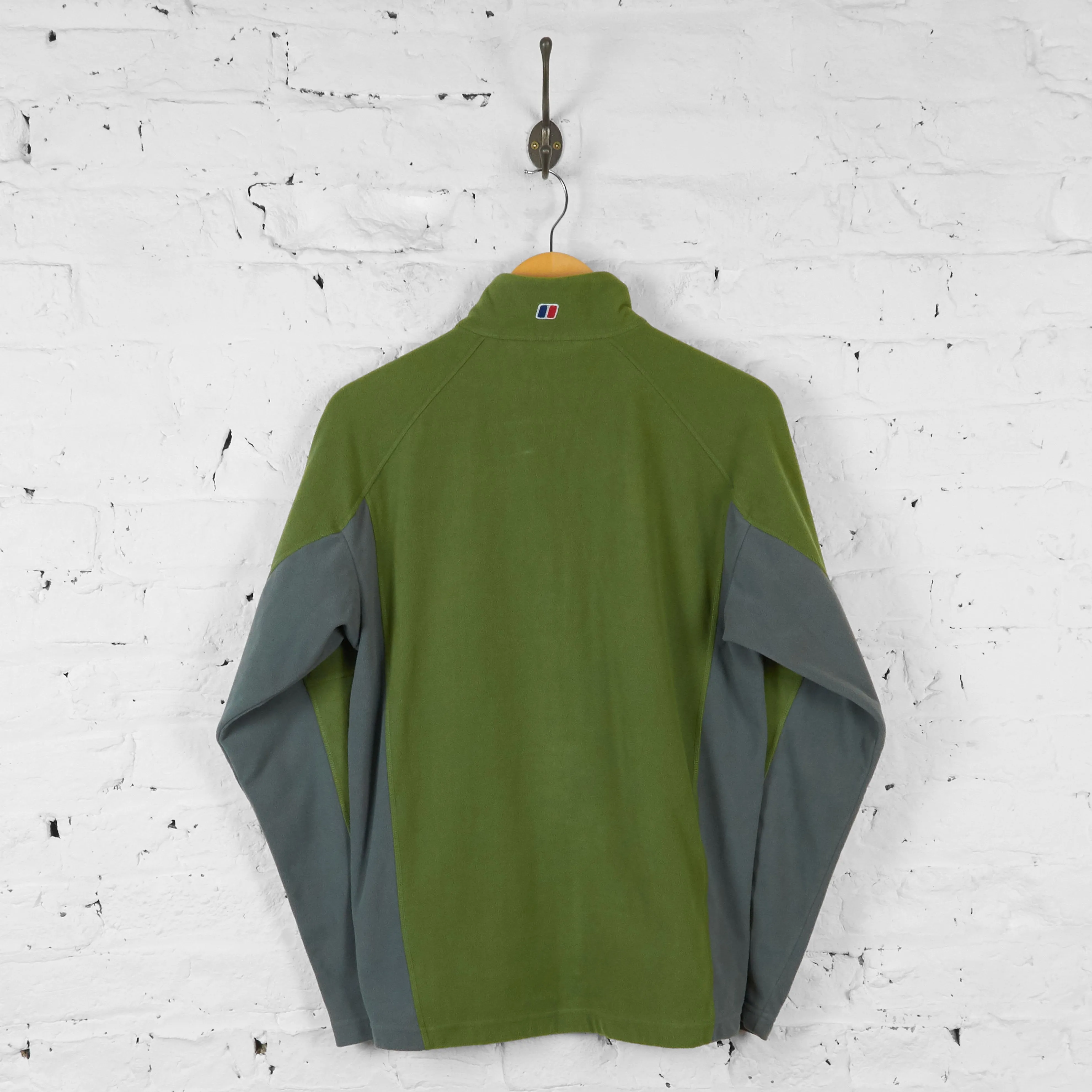 Vintage Berghaus 1/4 Zip Fleece - Green/Grey - S