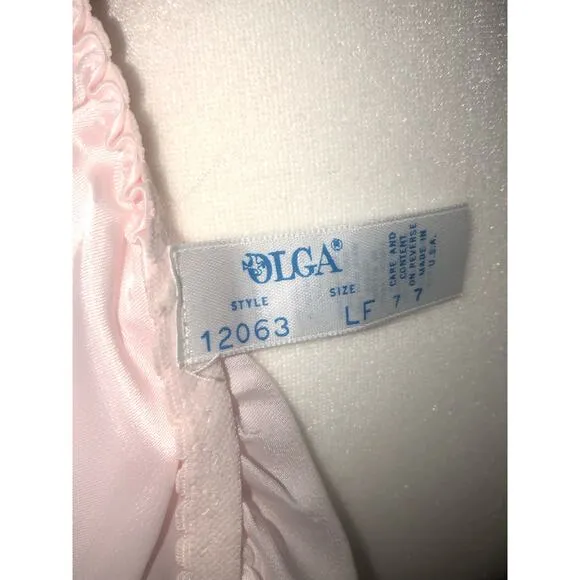 Vintage Olga slip and camisole set in pale pink fits small to large