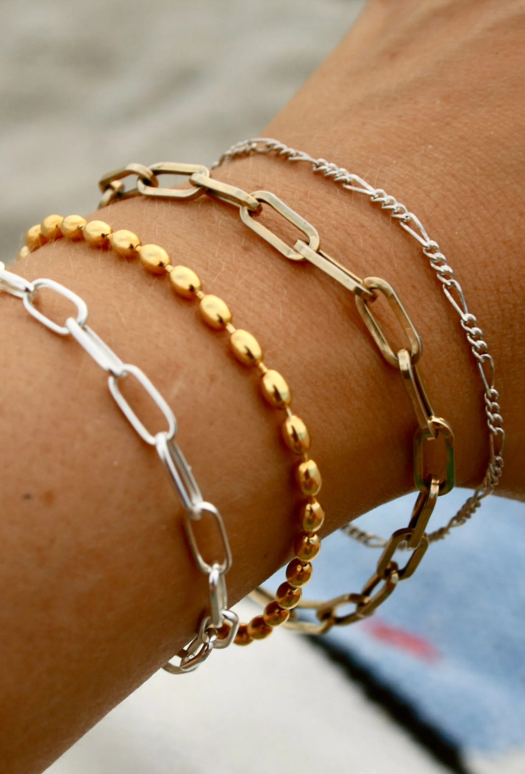 Vintage Thin Figaro Chain Bracelet