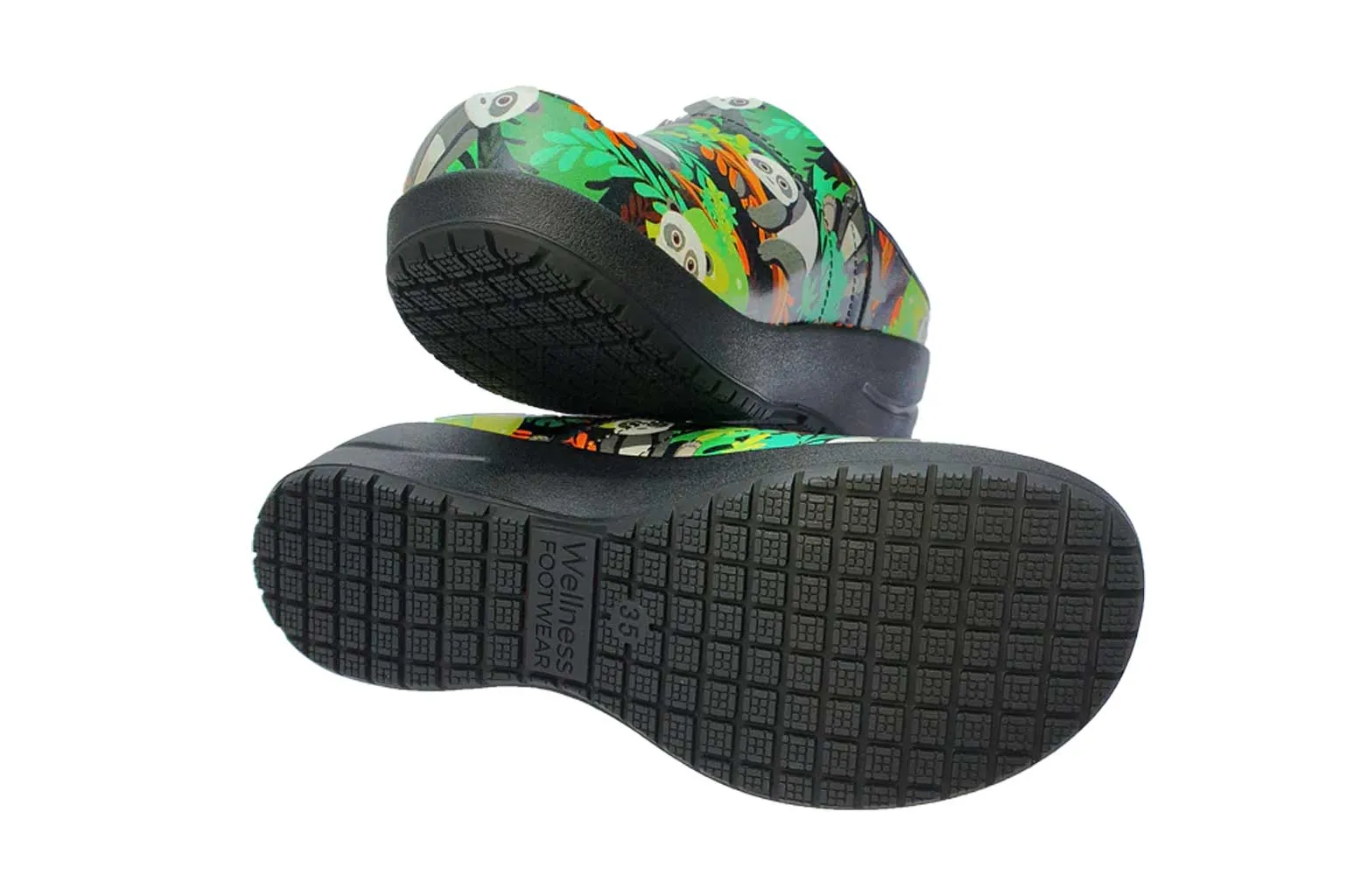Wellness Faves Open Leather Clog Pandas