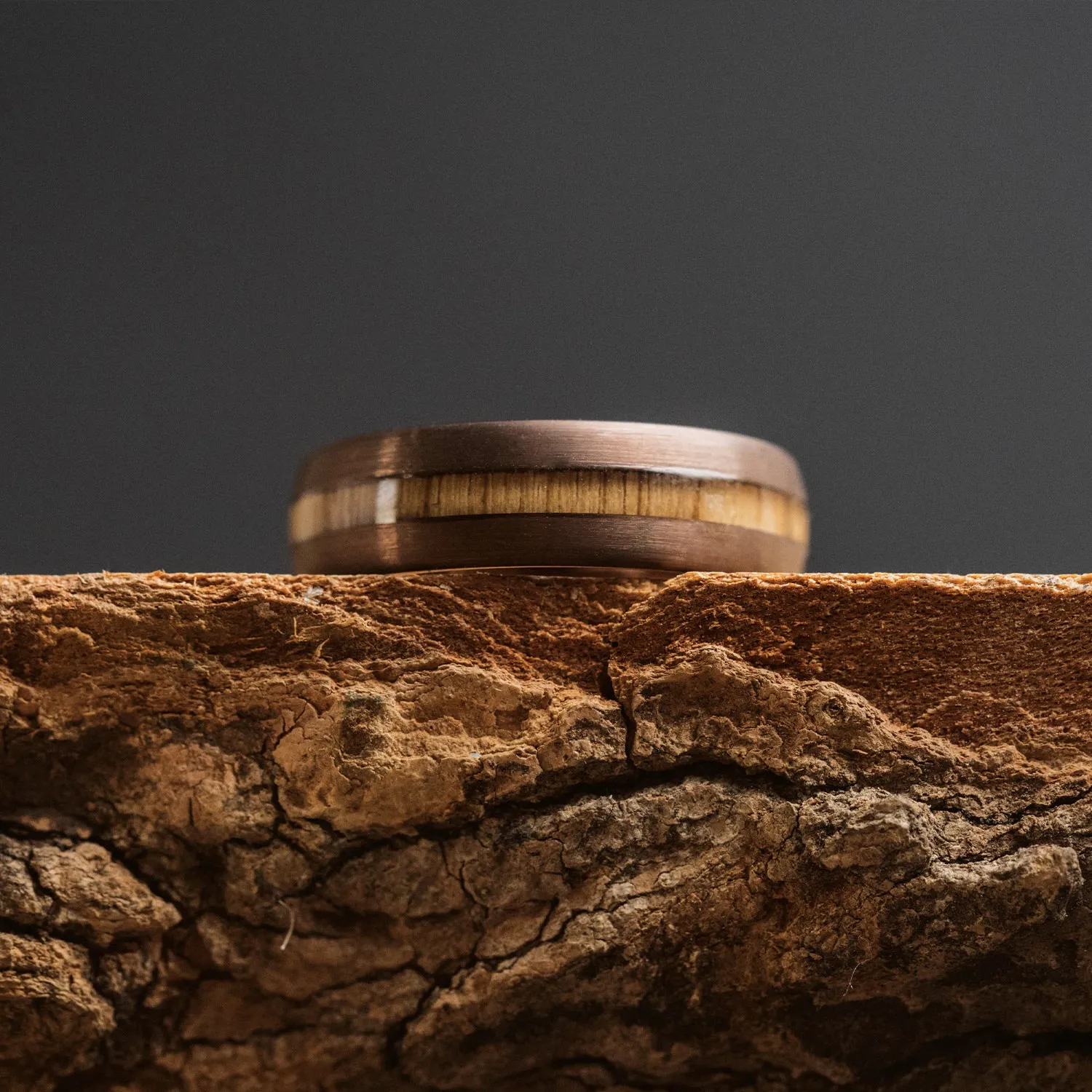 Whiskey Espresso Single Barrel Thin Ring