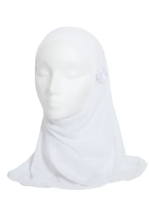 White Girls Flower Hijab