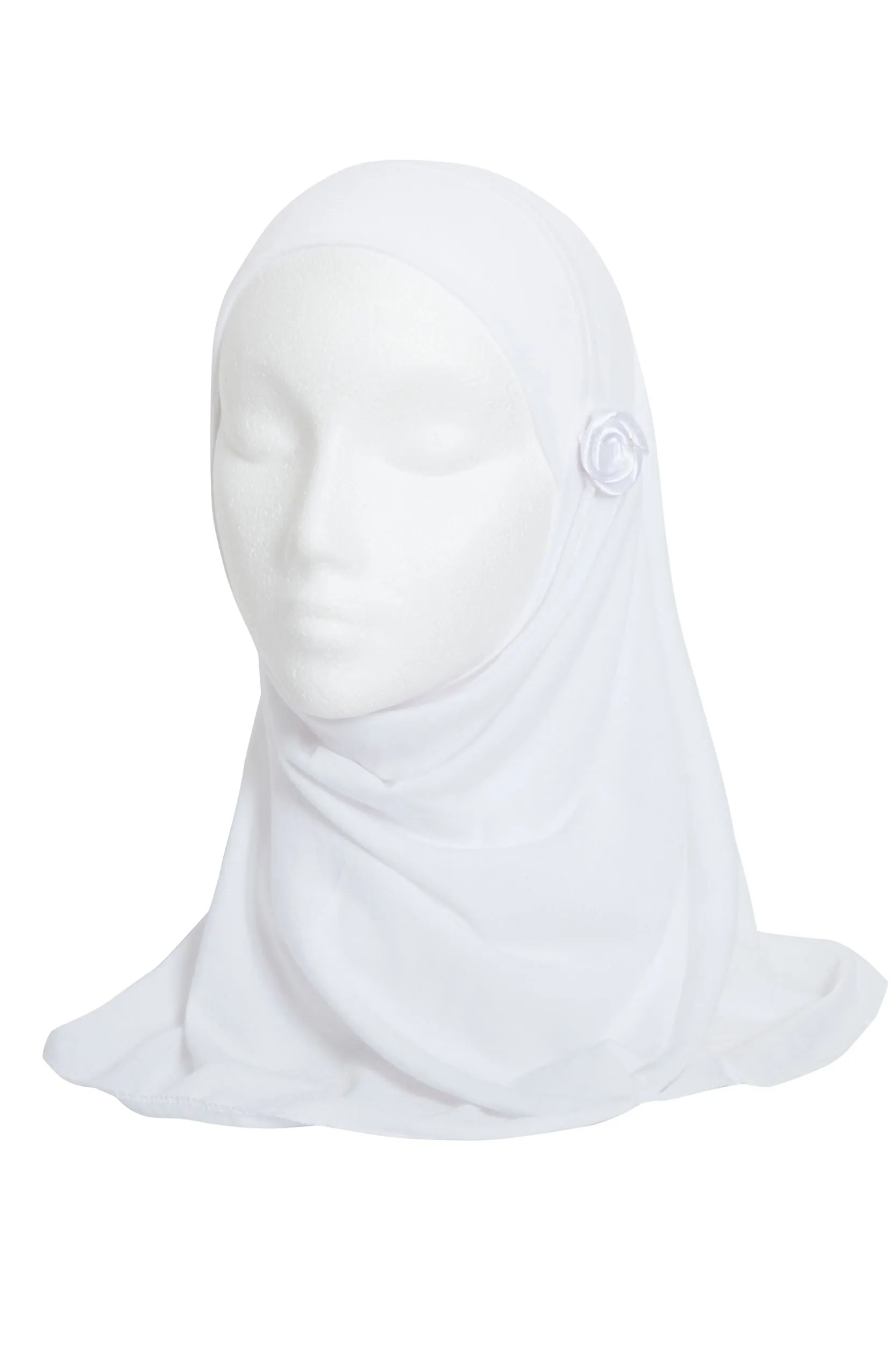 White Girls Flower Hijab