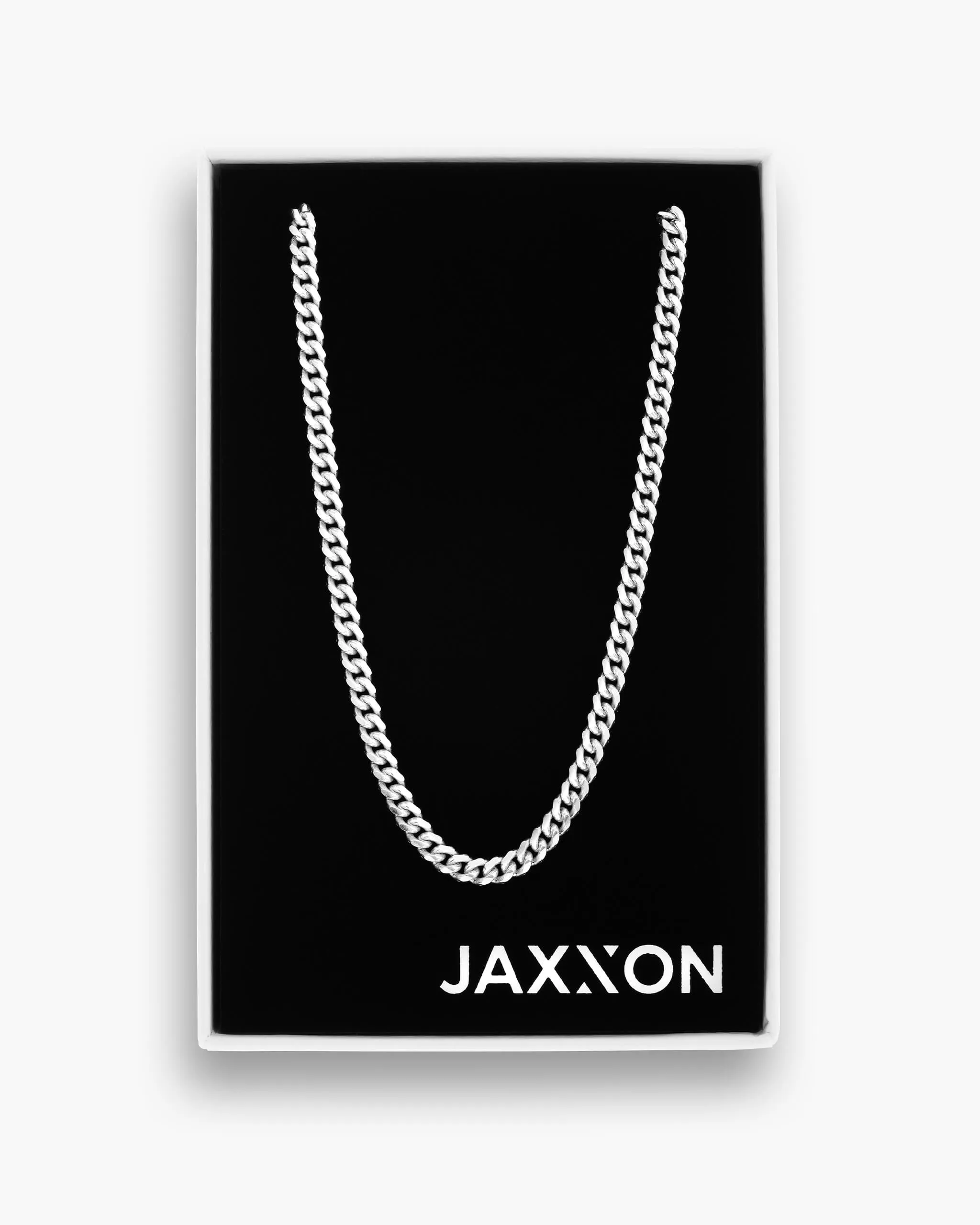 White Gold Cuban Link Chain - 5mm
