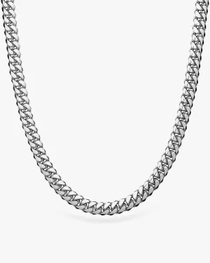 White Gold Cuban Link Chain - 5mm