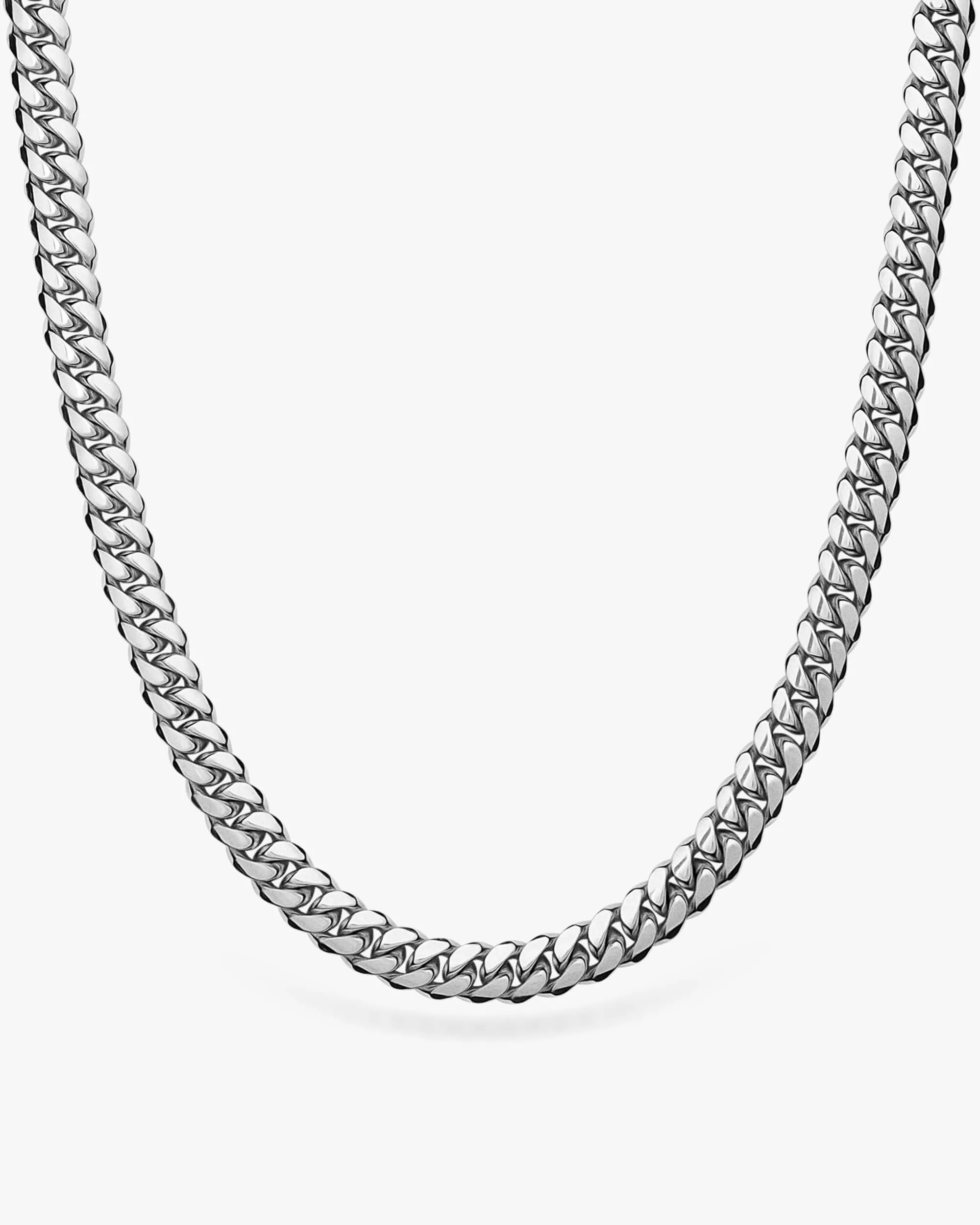 White Gold Cuban Link Chain - 5mm