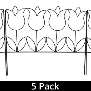 Woodside Tulip Garden Border Edging 5 Pack, 2.3m Total Length