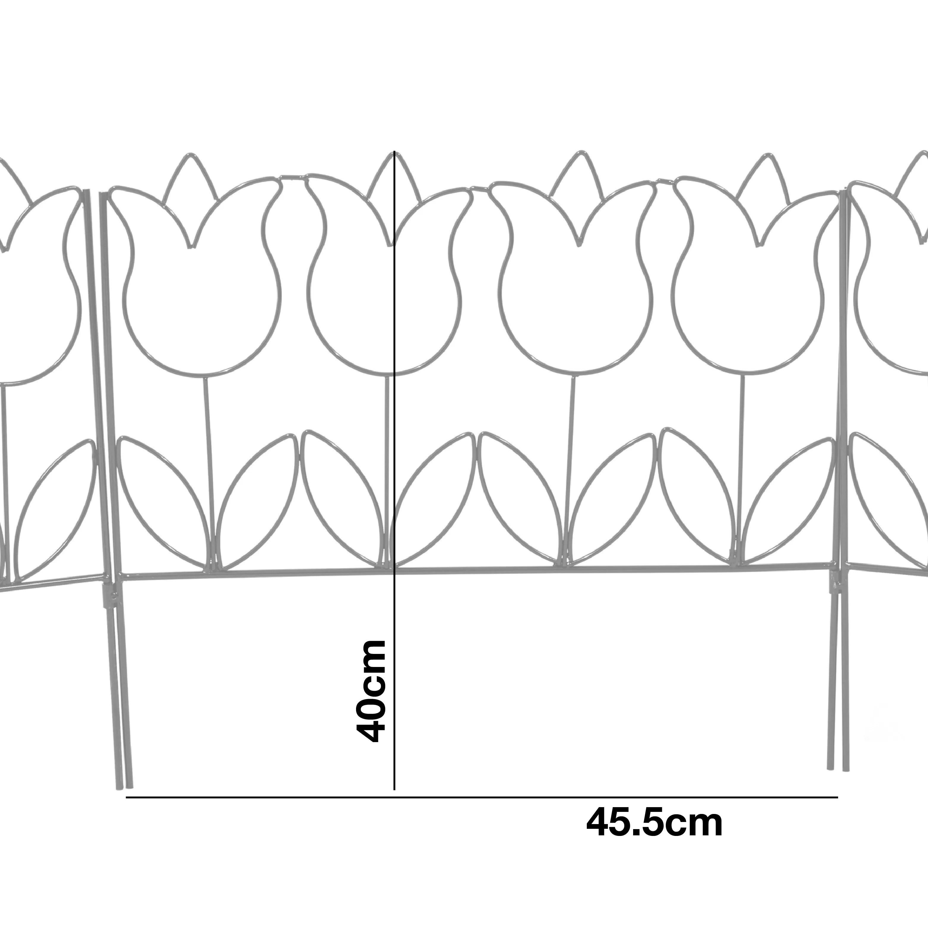 Woodside Tulip Garden Border Edging 5 Pack, 2.3m Total Length
